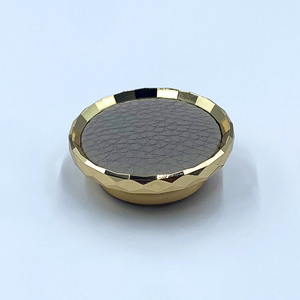 New Design Round Furniture Drawer Leather Handle Zinc Hardware Closet Leather Wardrobe <strong>Door</strong> <strong>Knob</strong> - Product Image 3