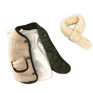 Veste pour animaux de compagnie, pull en polaire, <span class=keywords><strong>manteau</strong></span> pour animaux de compagnie, coupe-vent, vêtements chauds pour chien d'hiver avec écharpe, épais, utilisé pour les chiens de taille moyenne à grande, vente en gros - Product Image 1