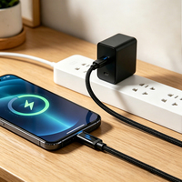 Cable USB-C a USB-C de 100W 5A PD3.0 con LED de Doble Iluminación, Conductor de Cobre Puro, Aleación de Aluminio, Carga Rápida para iOS, Cámara y Computadora