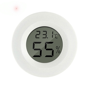 Direkt ab Werk Mini LCD Digitales Thermometer Hygrometer Runder Temperatur- und Feuchtigkeitstester Sensor Detektor für Gefrierschrank Zigarrenkiste - Product Image 4