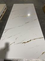 Panel de Pared con Vetas Doradas UV, Revestimiento Estilo Palacio Francés para Interiores Residenciales y Comerciales de Lujo