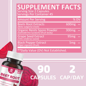 Ganoherb OEM 4:1 củ cải chiết xuất từ rễ viên nang chất chống oxy hóa nhãn hiệu riêng hữu cơ cung cấp số lượng lớn cho người lớn - Product Image 4