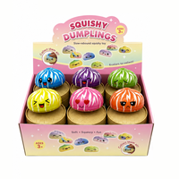 Nouveauté Cadeau : Jouet Squishy Réaliste en Forme de Bao Bun, Jouet Anti-Stress en PU à Rebond Lent, Six Couleurs avec Boîte de Présentation