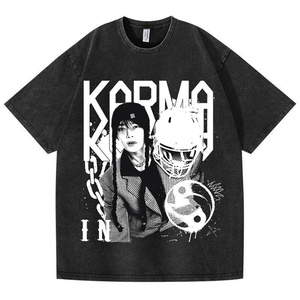 เสื้อยืดลาย kpop starykids ล้างแล้ว<span class=keywords><strong>กรรม</strong></span>คุณภาพสูงสไตล์ INS แขนสั้นคอกลมแขนสั้น Felix bangchan hyujin Han i.n ของขวัญ - Product Image 3
