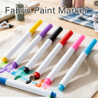 Ensemble de marqueurs textiles lavables à pointe de 2 mm pour vêtements, t-shirts, baskets, sacs et peinture sur tissu, marqueurs textiles permanents, 12 couleurs