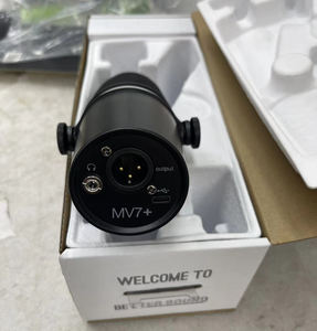 <span class=keywords><strong>MV7</strong></span>+ Micrófono Dinámico de Condensador Original al por Mayor con Cancelación de Ruido, Cableado para Escritorio, Marca RIY - Product Image 1