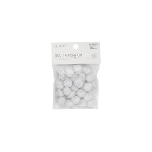 Pompon Il Bolita 0,8 cm couleur argent, fournitures artisanales - Product Image 1