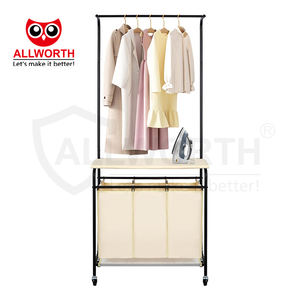 Carro de almacenamiento silencioso de metal de 3 niveles de altura ajustable de diseño simple de gran oferta con caja pequeña en el lateral - Product Image 4