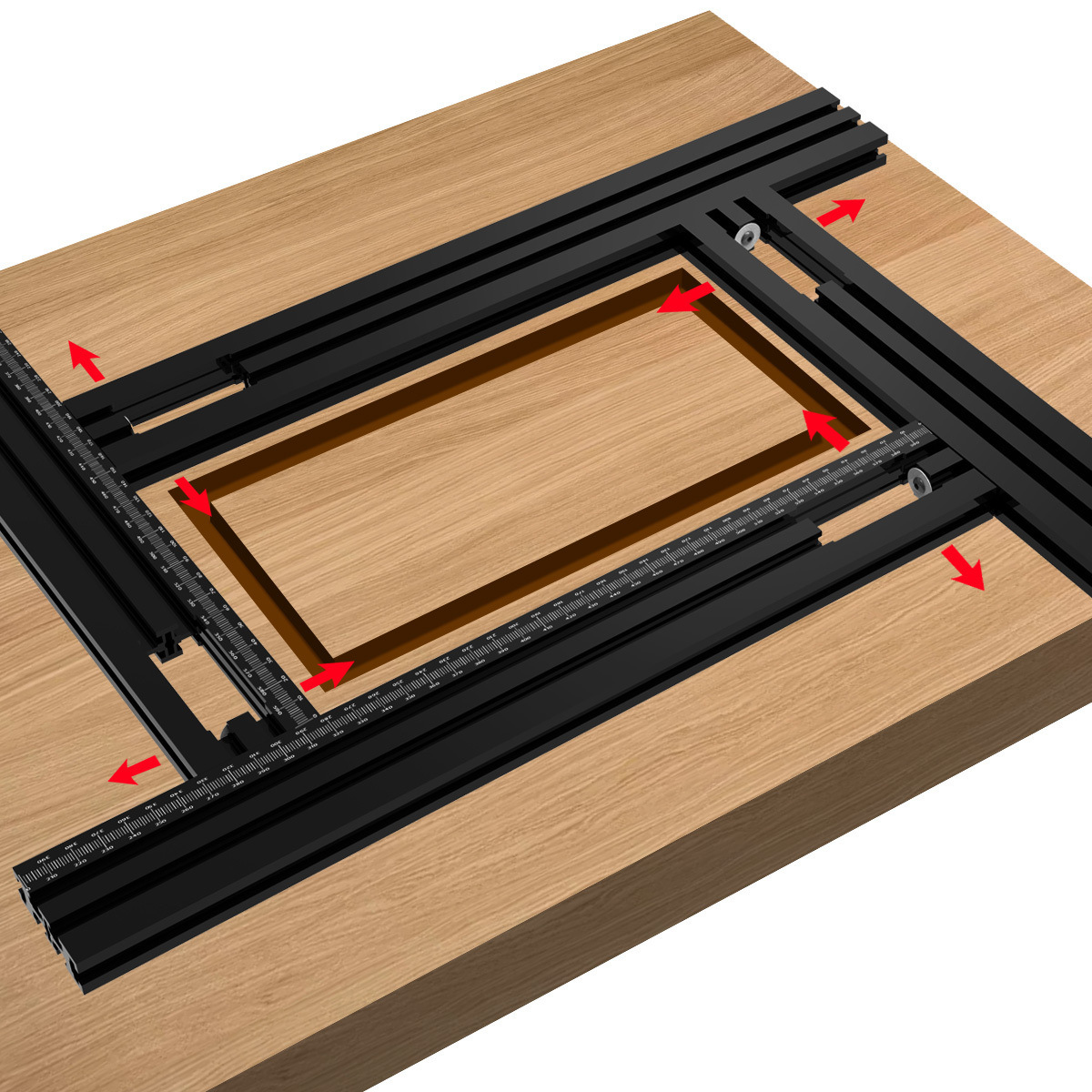Aluminum Alloy Router Table Slotting Engraving <strong>Guide</strong> Rail Multi-Functional Adjustable Backing Plate Auxiliary <strong>Guide</strong> Bracket
