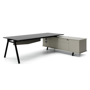 Gabinete de almacenamiento de madera MDF MFC moderno de alta gama, escritorio de oficina ejecutivo ergonómico duradero para CEO Director Boss Home Apartment Use - Product Image 5