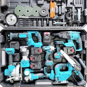 Ensemble d'outils électriques sans fil de 10 pièces |   <span class=keywords><strong>Kit</strong></span> d'outils électriques haute performance pour le bricolage et les professionnels avec logo personnalisé OEM - Product Image 1