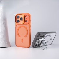 Antichoc PC Gel chargeur sans fil coque de téléphone cadre en métal support couverture pour iPhone 17 16 15