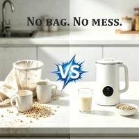 Notenmelkmaker 1500ml Multifunctioneel RVS Automatische Veganistische Amandelplantenmelkmaker met Warmtebehoud voor Thuisgebruik