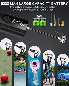 Inflador de Neumáticos Portátil, Compresor de Aire Inalámbrico para Automóvil, Bomba de Aire Eléctrica de 8000 mAh - Product Image 5