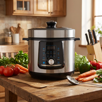 Cuisinière électrique multifonction en acier inoxydable 1000W sur mesure pour la cuisine, cuiseur à riz électrique