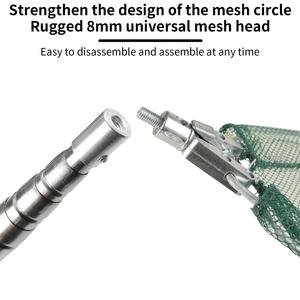 Épuisette de pêche télescopique pliable <span class=keywords><strong>en</strong></span> alliage d'aluminium avec revêtement <span class=keywords><strong>en</strong></span> caoutchouc, flottante, pour <span class=keywords><strong>la</strong></span> pêche <span class=keywords><strong>en</strong></span> <span class=keywords><strong>mer</strong></span> et à <span class=keywords><strong>la</strong></span> <span class=keywords><strong>mouche</strong></span> - Product Image 5