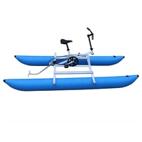 Bateau à pédales flottant gonflable 250x25cm, vélo aquatique, tube banane en PVC