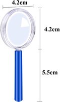 Promotional Magnifier Mini Plastic Portable Kids Handheld Magnifying Glass for Reading Gift