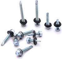 Vis de toiture en acier métallique avec rondelle hexagonale vis auto-perforantes pour panneaux sandwich