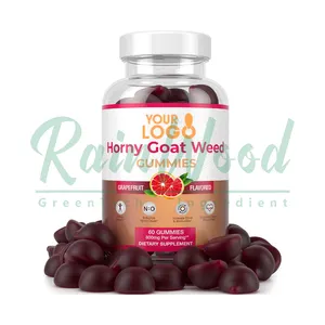 Rainwood Sugar Free Hot jual Horny Goat Weed Gummies untuk Pria & Wanita Epimedium