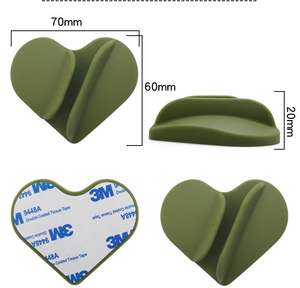 Support de gloss à lèvres en silicone pour coque de téléphone, fixation à ventouse, mini support portable pour gloss à lèvres, idéal pour l'utilisation au lit, pour prendre des photos et décorer. - Product Image 3