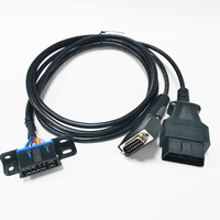 Adaptador de Interfaz OBD II J1962 Personalizado al por Mayor, Hembra a Macho a D-sub DB15 Macho, Divisor de 3 Vías, Cable en Y para Diagnóstico de Automóviles