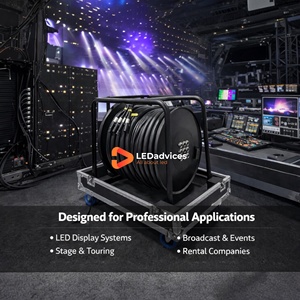 Профессиональный многоканальный сетевой кабель CAT6 SFTP 4/6/8 на катушке с кейсом для транспортировки для LED-экранов и сценического оборудования до 100 м - Product Image 6