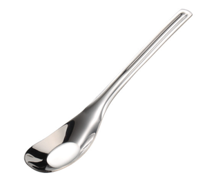 Cuillère à soupe classique à fond plat à long manche en acier inoxydable de haute qualité SU 316L SUS 304 grande capacité pour bébé HPS0312 - Product Image 1