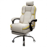 Chaise de bureau confortable pour l'e-sport, avec cadre métallique, inclinable, pivotante, réglable en hauteur, base en acier