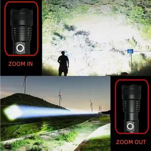 <span class=keywords><strong>Linterna</strong></span> táctica <span class=keywords><strong>LED</strong></span> con zoom de alta potencia, superbrillante, recargable por USB, potente, XHP P50, para senderismo - Product Image 4