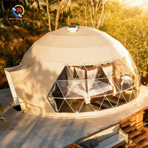 Waterproof Family Luxury Camping Geodesic Igloo Dome House Ball <b>Tent</b> Glamping Prefab Transparent Round Dome <b>Tent</b> With Hot-Dip Ga - Product Image 1