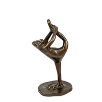 Gymnastik-Frosch-Statue im Yoga-Stil, Dekorative Figur für Innenräume, Garten, Tisch, Wohnaccessoire, Handwerksgeschenk