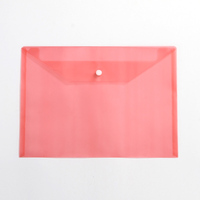 Startrichest Regreso a la escuela Oficina Colorido Botón a presión transparente Sobre impermeable Documento de plástico Portador de archivos Carpeta de bolsas