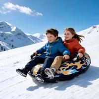 Bouée de neige gonflable en caoutchouc pour adultes et enfants, pour le ski sur neige et la glisse sur neige en hiver, idéale pour les parcs, stations de ski et aires de jeux.