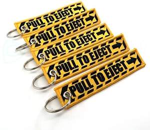 <span class=keywords><strong>Porte</strong></span>-clés Jets de logo brodé tissé de conception personnalisée personnalisée enlever avant l'insertion de Pew avant le vol - Product Image 6