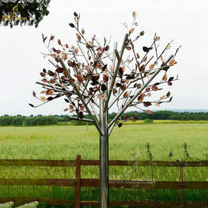 Albero a specchio lucido da giardino a grandezza naturale con piccole <span class=keywords><strong>foglie</strong></span> scultura in acciaio inossidabile <span class=keywords><strong>D</strong></span> & Z - Product Image 4
