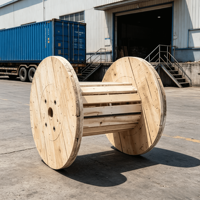 Bobines en bois robustes personnalisées OEM/ODM pour câbles électriques, cordes et fils industriels – Idéales pour l'exportation et la logistique