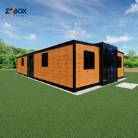 ZYBOX Maison préfabriquée à assemblage rapide 30ft 40ft, conteneur portable extensible pour urgence, bureau de chantier, campement