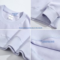 Sweat-shirt unisexe 300g 100% Coton respirant, sain, couleur unie, col rond, épaules tombantes, sans doublure, coupe ample et décontractée, automne