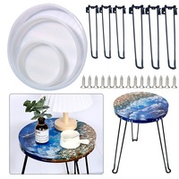 Grand moule rond en silicone pour planche à café, planche à découper, résine époxy, art DIY, décoration intérieure, non toxique, résistant à la chaleur, compatible four