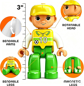 50 pièces MAGNESCAPE Blocs de construction magnétiques Lettres <span class=keywords><strong>et</strong></span> chiffres - Jouet éducatif de construction pour enfants de 5 à 7 ans - Célèbre - Product Image 6