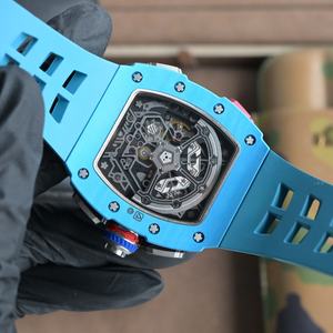 Montre de luxe pour homme, automatique, à chaîne, sportive, en fibre de carbone, de haute qualité, avec miroir saphir, lumineuse, tendance - Product Image 6