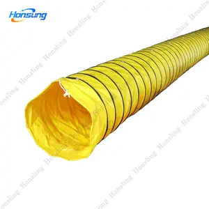 65mm flexible smooth bore ventilation pipe ducting bendable vacuum pvc coated duct hose