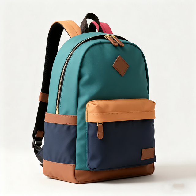 Colorful Recycled Fabric Waterproof Unisex Children's Back to School Student Backpack