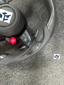 Volante de coche para Audi RS4 A4 B8.5 TT 8J A4 B6 4F S8 D4 S4 B8.B9 RS3 8V A6 C6 4F TT <span class=keywords><strong>MK1</strong></span> Volante de fibra de carbono forjado - Product Image 3