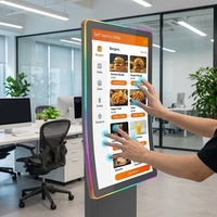 Moniteur de jeu incurvé en J de 23,6 pouces avec écran tactile capacitif LCD FHD, idéal pour l'intérieur et la fixation murale intégrée – Offre Spéciale