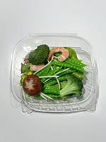 16Oz Huisdier Plastic Scharnierende Deli Container Vierkante Enkele Muur Stijl Voor Het Vervoer Van Fruit En Voedsel