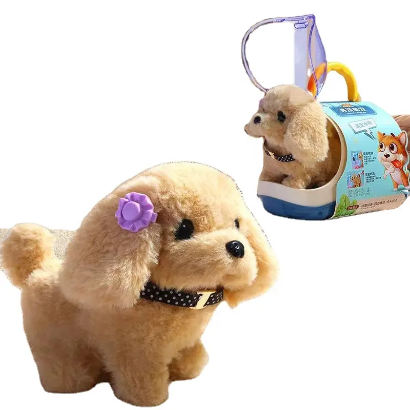 Un cachorro eléctrico que camina y ladra para juguetes de rompecabezas para niños