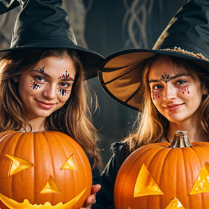 Pegatinas de Tatuaje Temporales para Cejas con Diamantes, Accesorio de Maquillaje para Halloween, Festival de Música Europeo Americano 2025 - Product Image 4