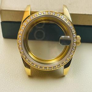 Boîtier de montre Log Series NH35 36 mm en acier inoxydable avec miroir saphir incrusté de strass pour mouvement NH36/NH35A - Product Image 5